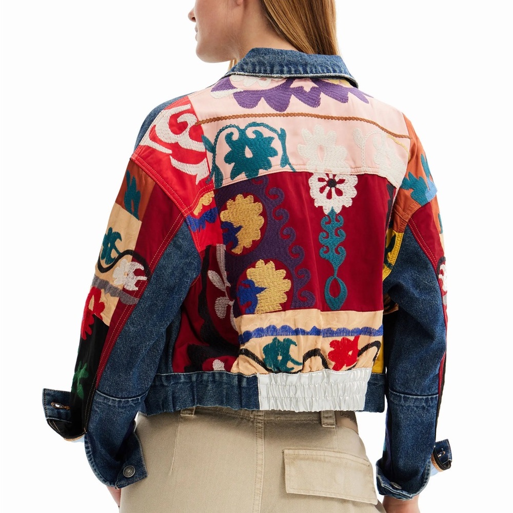 Size M NWT Desigual Sebastiana Denim Jacket